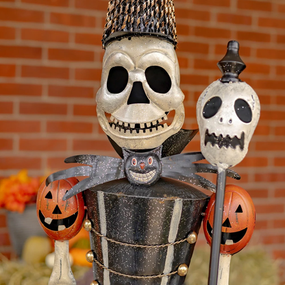 2024 NEW Set of 2 Standing Halloween Skeleton Soldiers