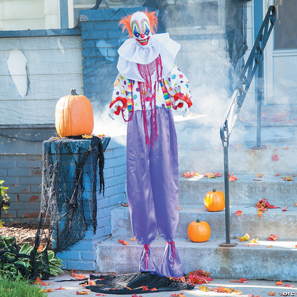 2024 NEW 65" Standing Animated Clown Halloween Decoration