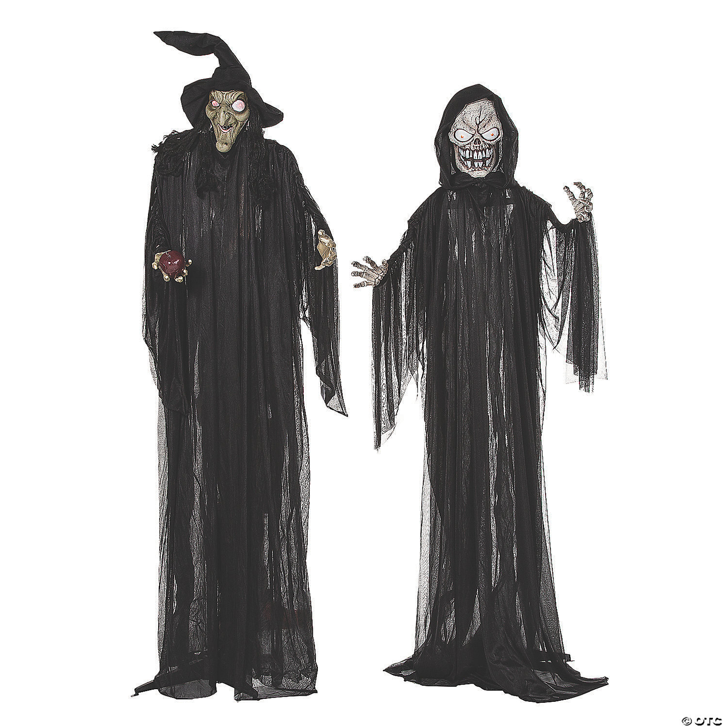 2024 NEW Halloween Witch & Reaper Couple Standing Halloween Decorations - 2 Pc.