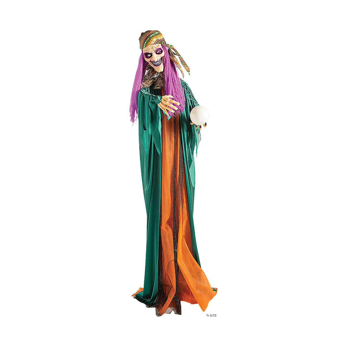 2024 NEW 6' Animated Standing Fortune Teller Witch Halloween Decoration