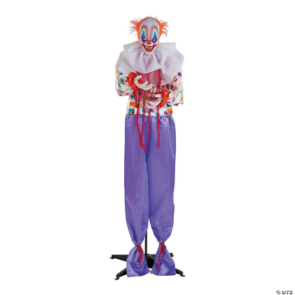 2024 NEW 65" Standing Animated Clown Halloween Decoration