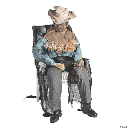 2024 NEW 54" Animated Sitting Scarecrow Halloween Decoration