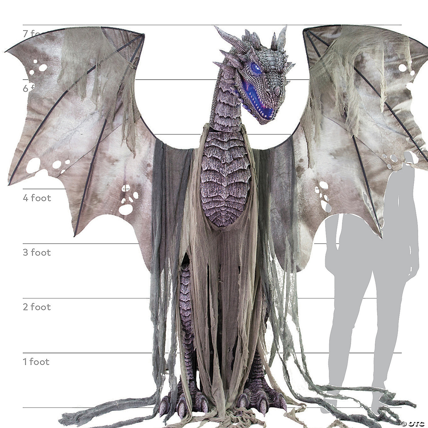 2024 NEW 7' Animated Winter Dragon Halloween Decoration