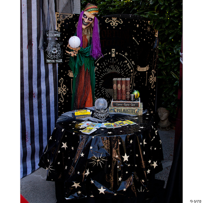 2024 NEW 6' Animated Standing Fortune Teller Witch Halloween Decoration