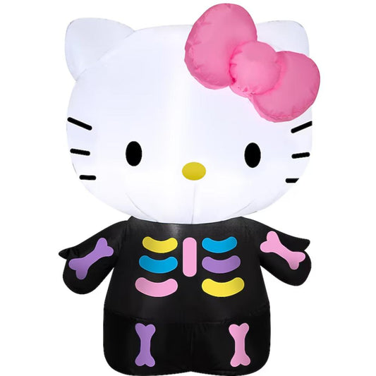 Gemmy 2.99-ft Lighted Sanrio Hello Kitty and Friends Hello Kitty Skeleton Inflatable