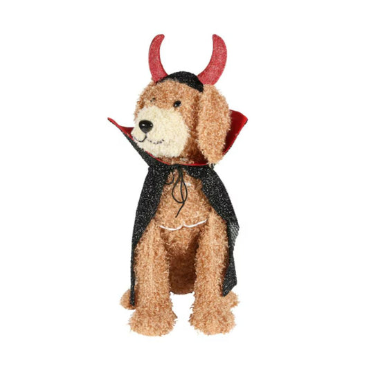 28-in Lighted Doodle Dog with Cape Decoration